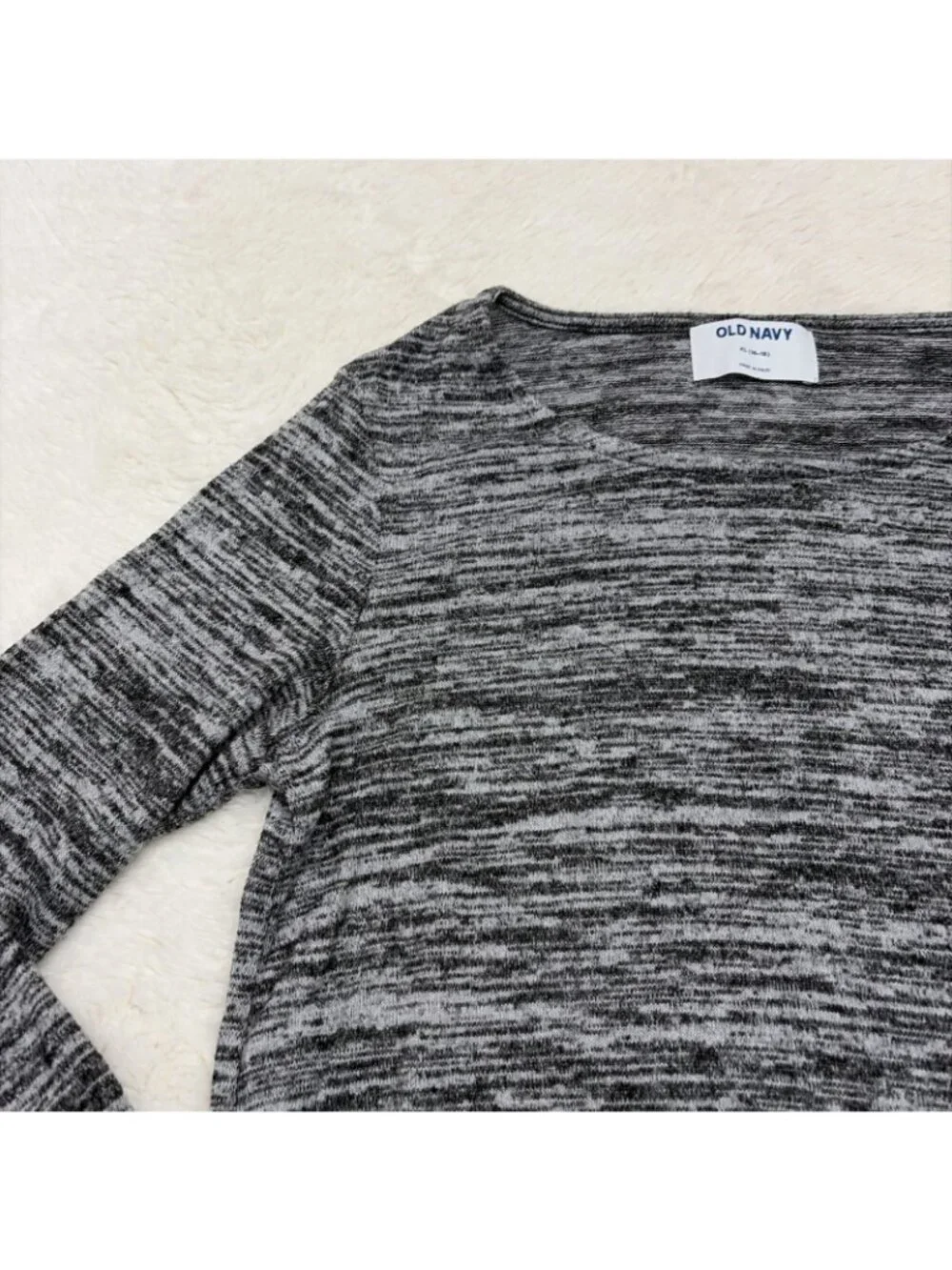 Old Navy Girls Static Gray Long Sleeve Lounge Tee XL 14/16